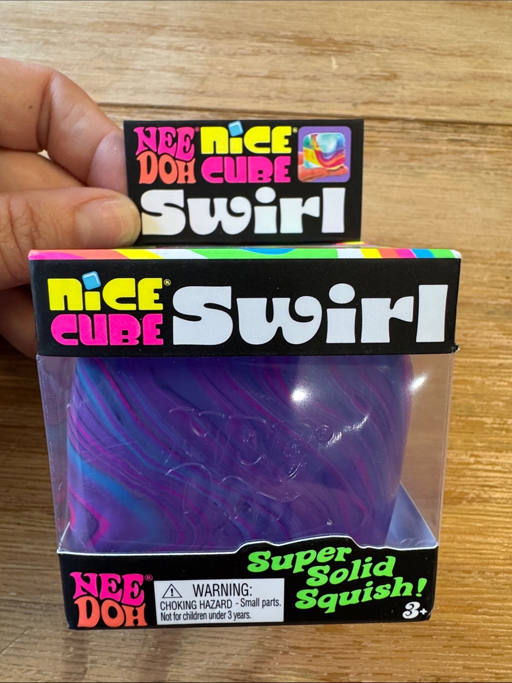 Nee Doh Swirl Super Solid Squish - Purple & Blue Swirl